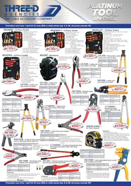 three-d tool special april-june 2025